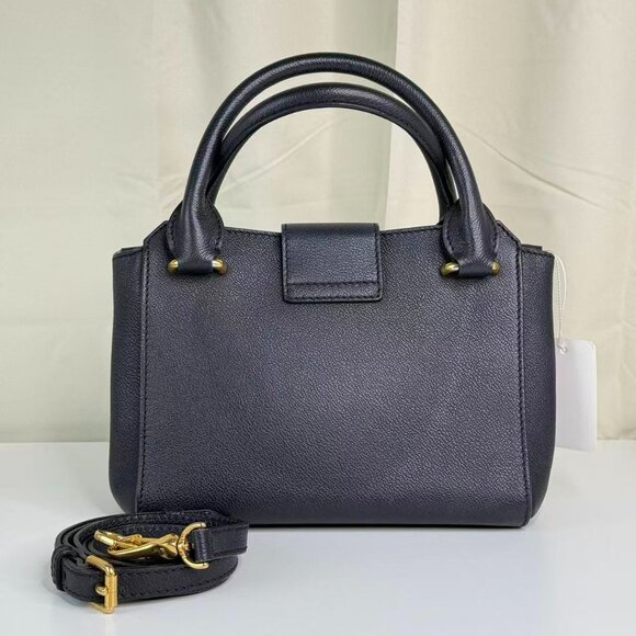 Burberry Black Leather Buckle Shoulder Bag Crossbody with Gold Tone Hardware - Picture 3 of 10